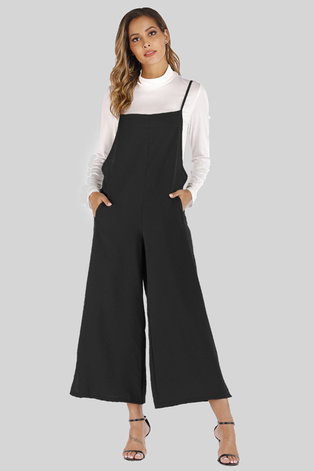 Cropped wide-leg overalls with handy pockets for a relaxed look